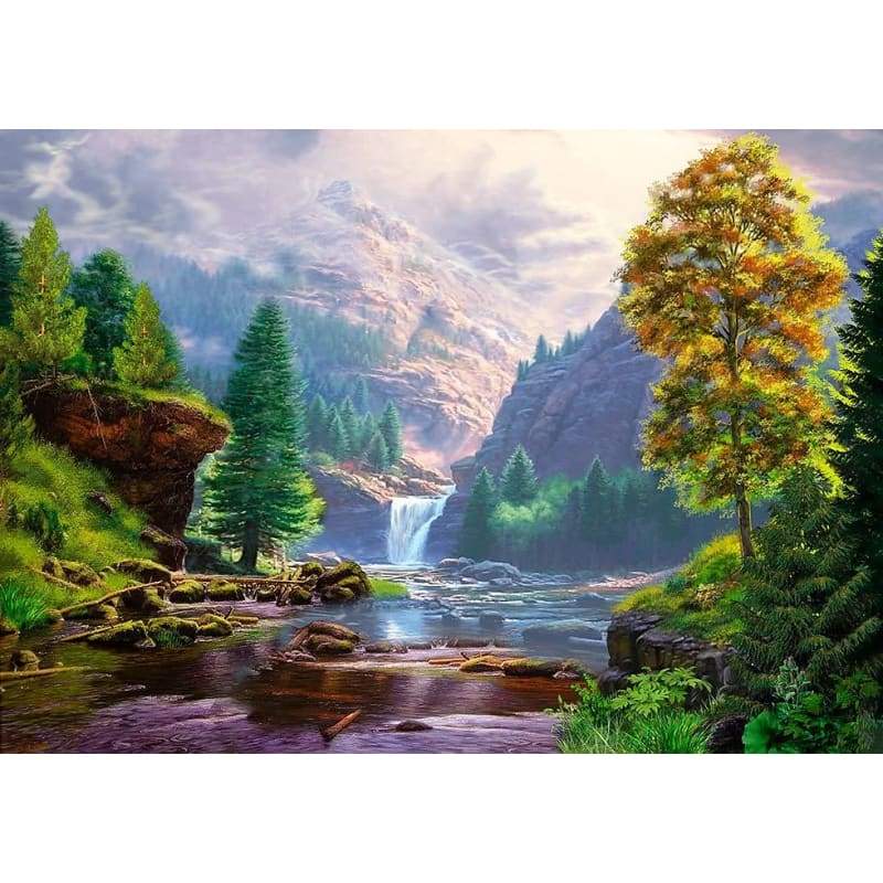Landscape Forest Paint By Numbers Kits PBN90724 - NEEDLEWORK KITS