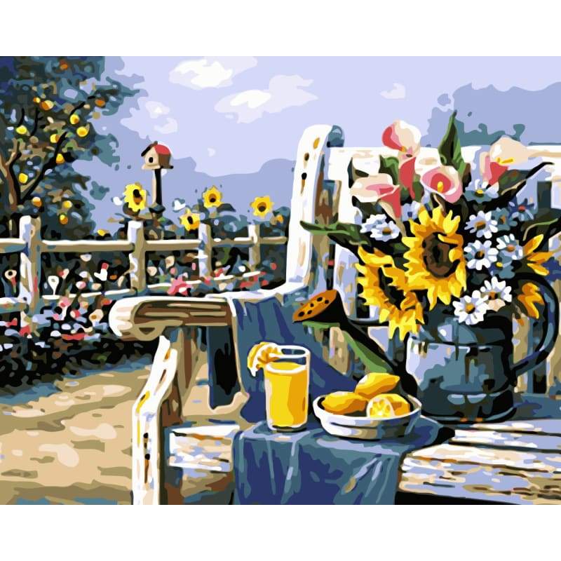 Landscape Garden Diy Paint By Numbers Kits WM-899 ZXQ2865 - NEEDLEWORK KITS