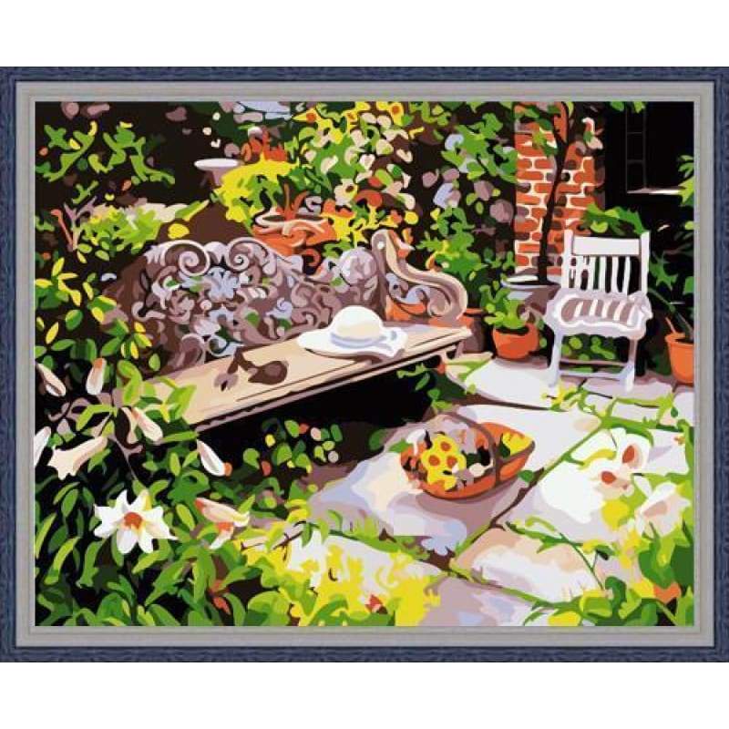 Landscape Garden Diy Paint By Numbers Kits ZXE113 - NEEDLEWORK KITS