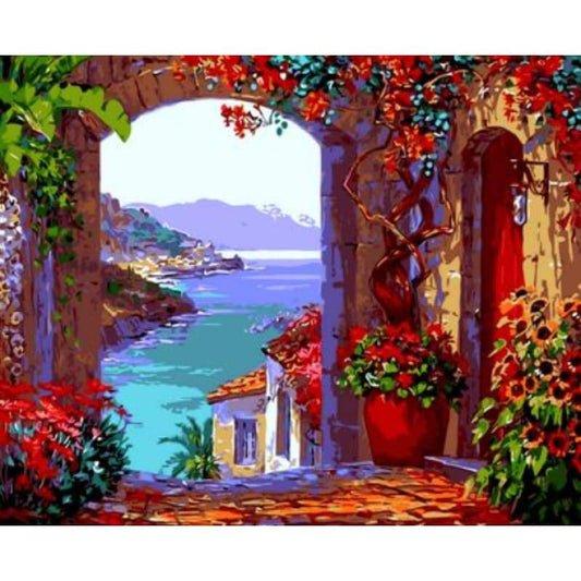 Landscape Garden Diy Paint By Numbers Kits ZXQ873 - NEEDLEWORK KITS