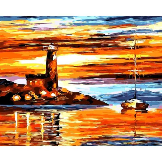 Landscape Lighthouse Diy Paint By Numbers Kits VM93033 - NEEDLEWORK KITS