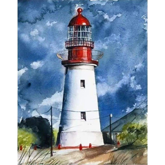Landscape Lighthouse Paint By Numbers Kits PBN91320 - NEEDLEWORK KITS