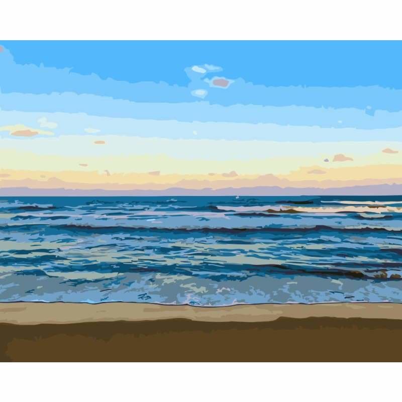 Landscape Sea Diy Paint By Numbers Kits WM-1383 - NEEDLEWORK KITS
