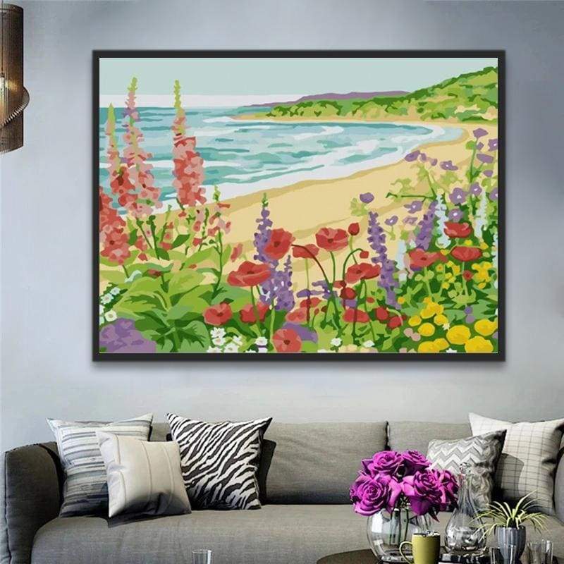 Landscape Seaside Beach Summer DIY Paint By Numbers Kits 