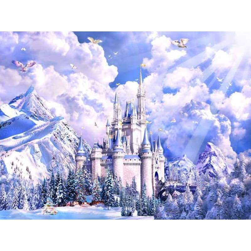 Landscape Snow Castle Diy Paint By Numbers Kits PBN91470 - NEEDLEWORK KITS