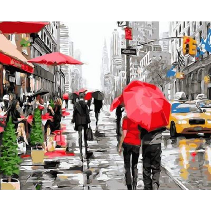 Landscape Street Diy Paint By Numbers Kits ZXQ2138 - NEEDLEWORK KITS