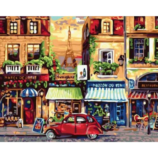 Landscape Street Diy Paint By Numbers Kits ZXQ2426-23 - NEEDLEWORK KITS