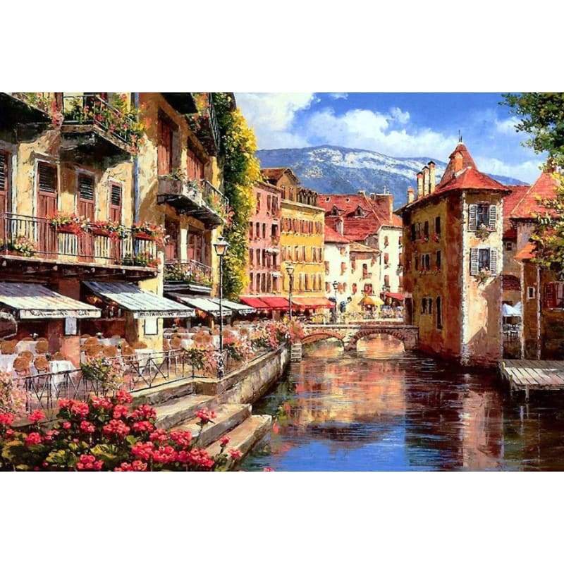 Landscape Town Diy Paint By Numbers PBN90434 - NEEDLEWORK KITS