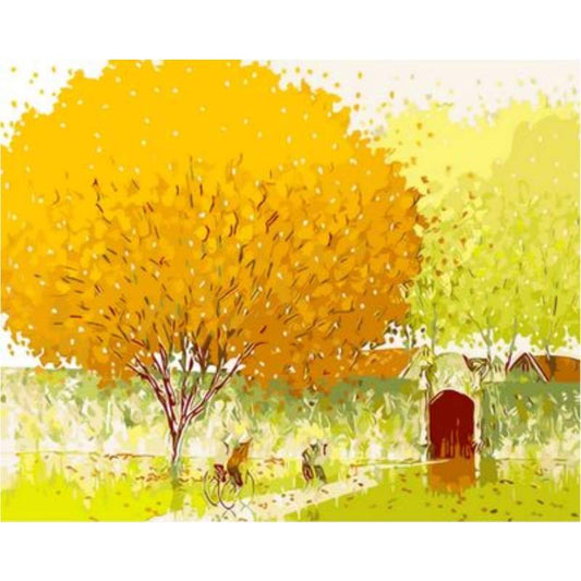 Landscape Tree Diy Paint By Numbers Kits ZXQ474 - NEEDLEWORK KITS