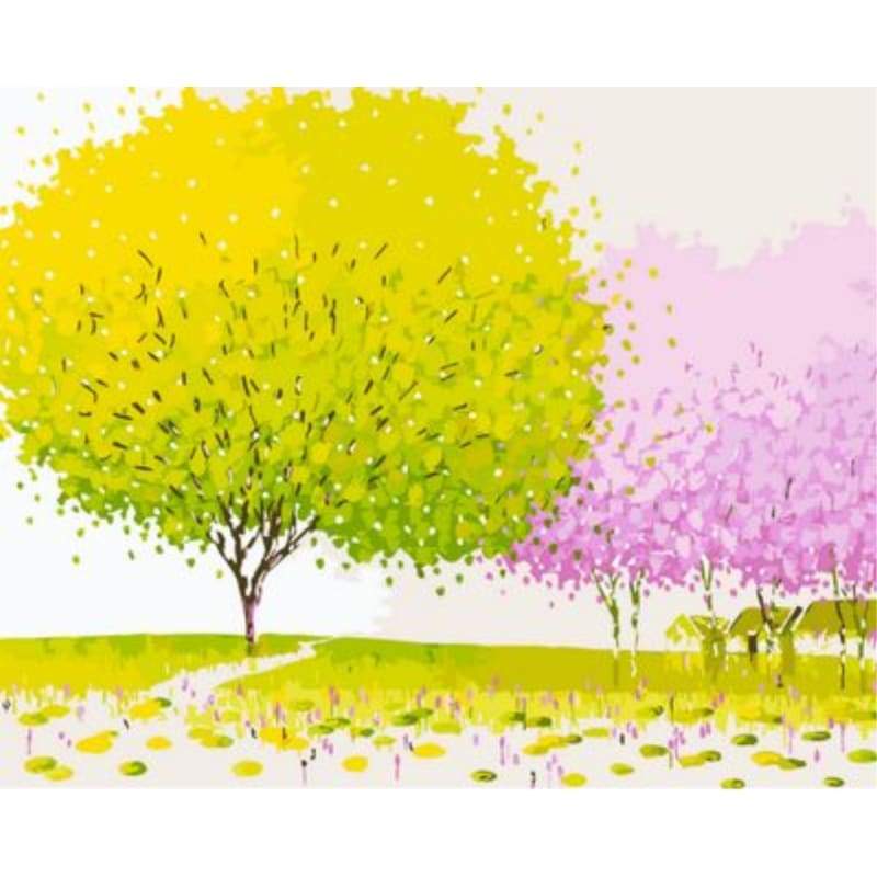 Landscape Tree Diy Paint By Numbers Kits ZXQ479 - NEEDLEWORK KITS