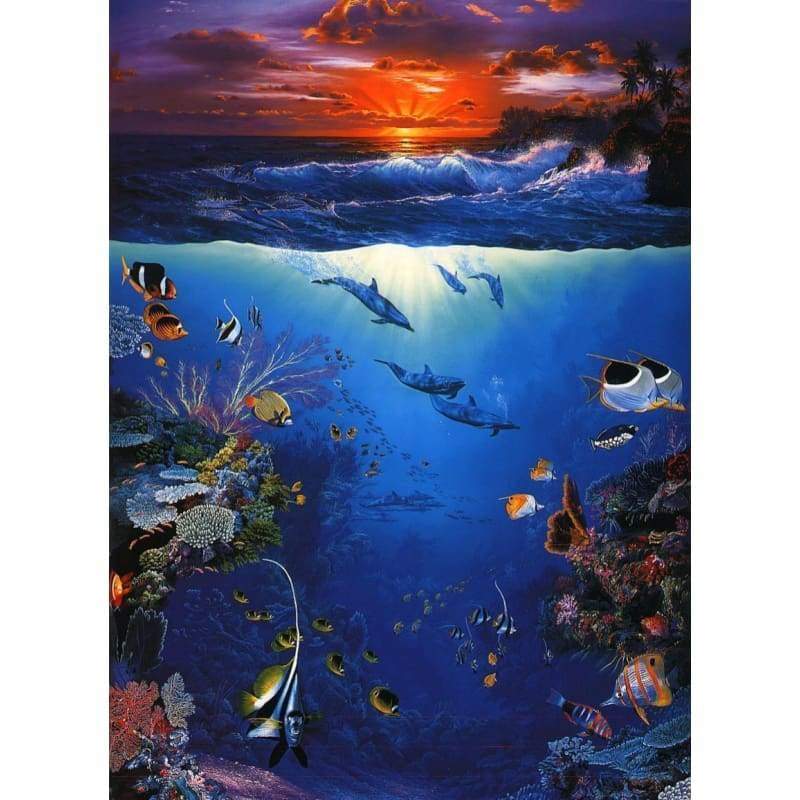 Landscape Under The Sea Diy Paint By Numbers Kits VM92391 - NEEDLEWORK KITS