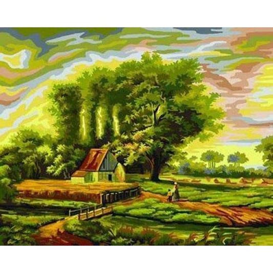 Landscape Village Paint By Numbers Kits ZXB02-30 - NEEDLEWORK KITS