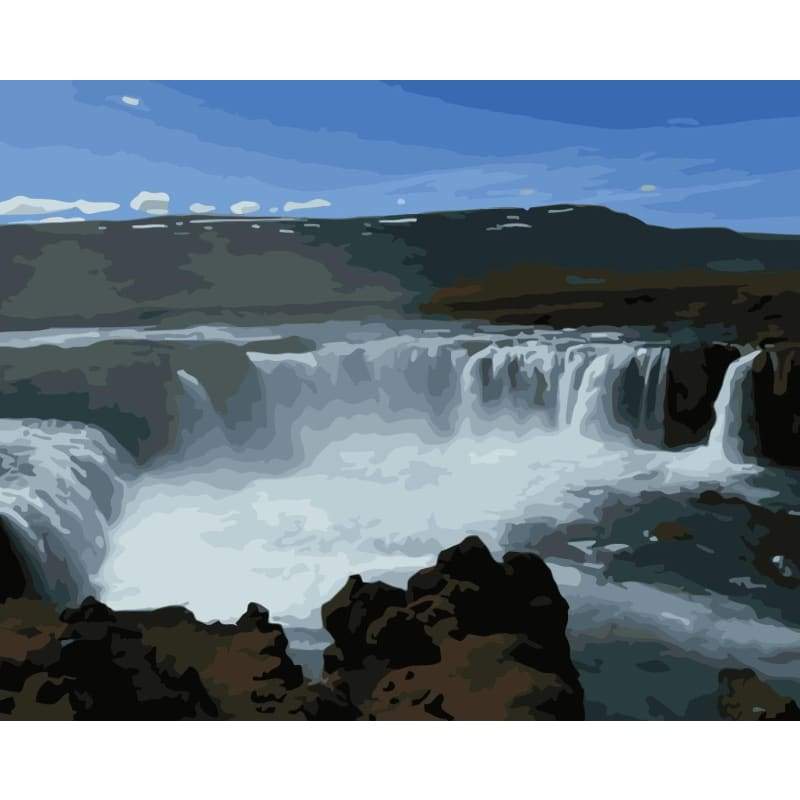 Landscape Waterfall Diy Paint By Numbers Kits WM-306 - NEEDLEWORK KITS