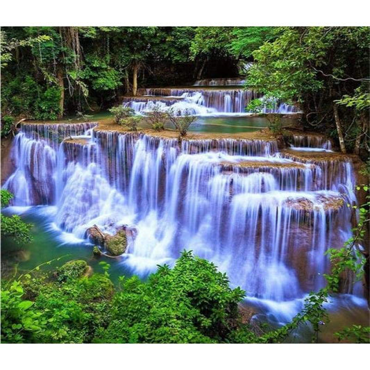 Landscape Waterfall Diy Paint By Numbers PBN90416 - NEEDLEWORK KITS