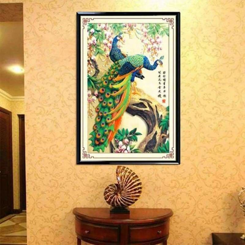 Large Size Animal Peacock Picture Full Drill - 5D DIY 