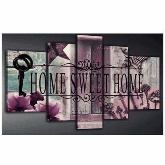 Large Size Sweet Home Multi Panel Picture Full Drill - 5D