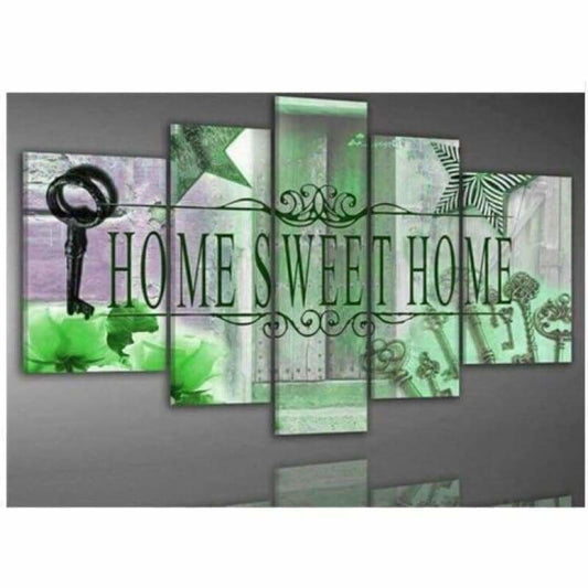 Large Size Sweet Home Multi Panel Picture Full Drill - 5D