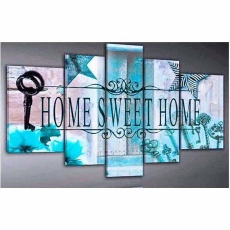 Large Size Sweet Home Multi Panel Picture Full Drill - 5D 