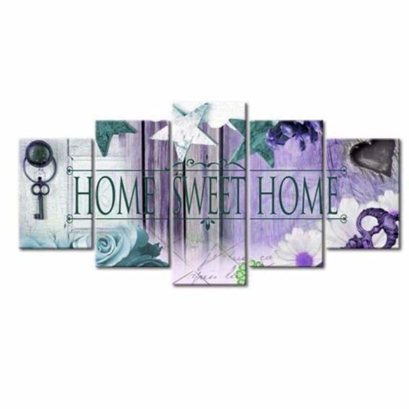 Large Size Sweet Home Multi Panel Picture Full Drill - 5D 