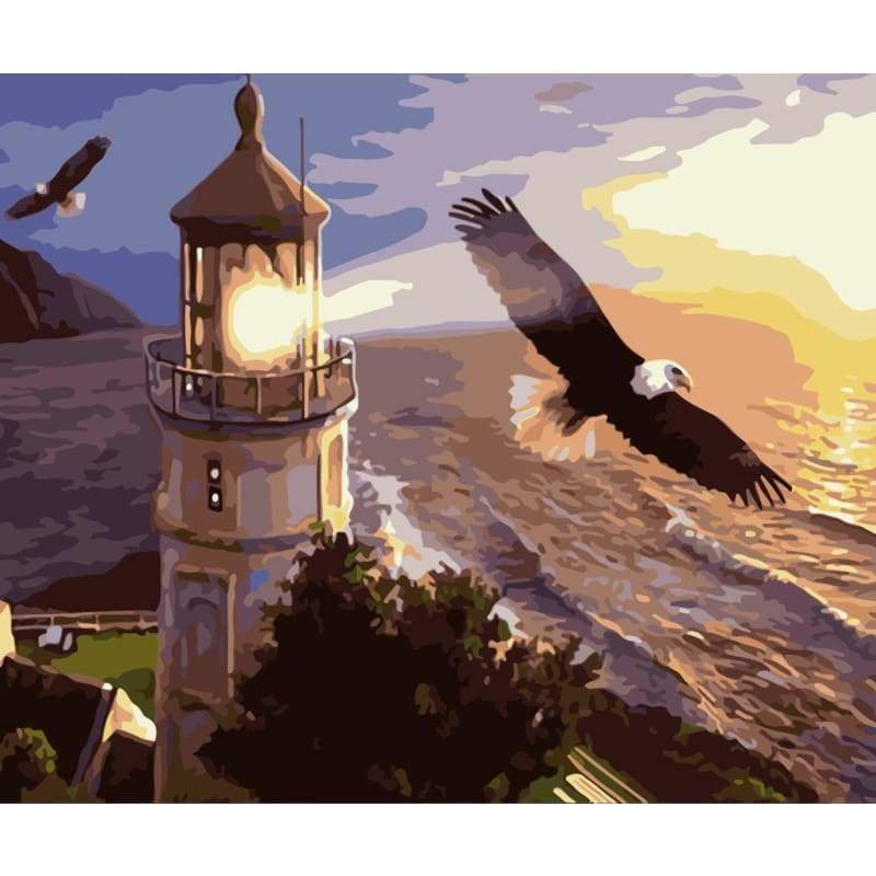 Lighthouse Diy Paint By Numbers Kits WM-297 ZXE330 - NEEDLEWORK KITS