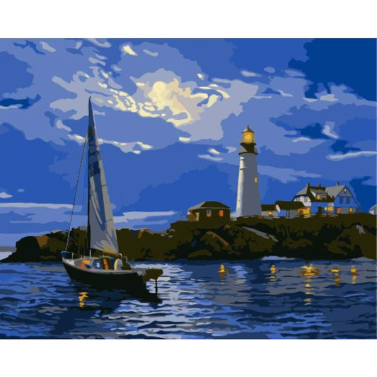 Lighthouse Diy Paint By Numbers Kits WM-464 ZXQ3787 - NEEDLEWORK KITS