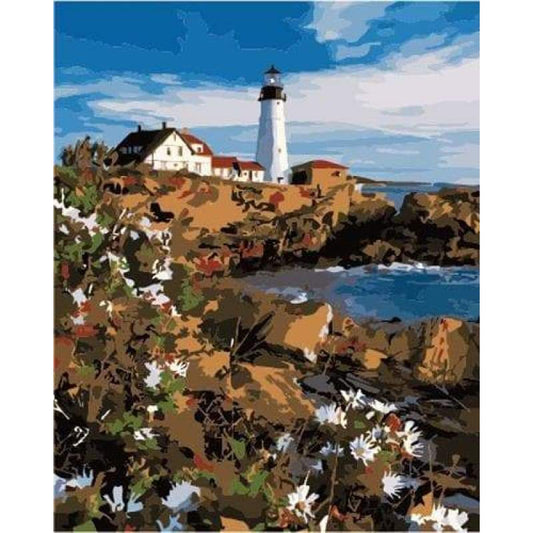 Lighthouse Diy Paint By Numbers Kits ZXB876 - NEEDLEWORK KITS