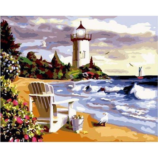 Lighthouse Diy Paint By Numbers Kits ZXB933-26 - NEEDLEWORK KITS