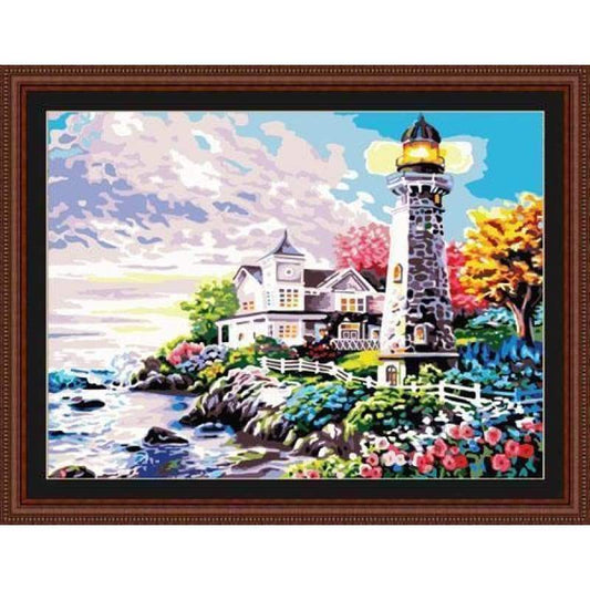 Lighthouse Diy Paint By Numbers Kits ZXE047 - NEEDLEWORK KITS
