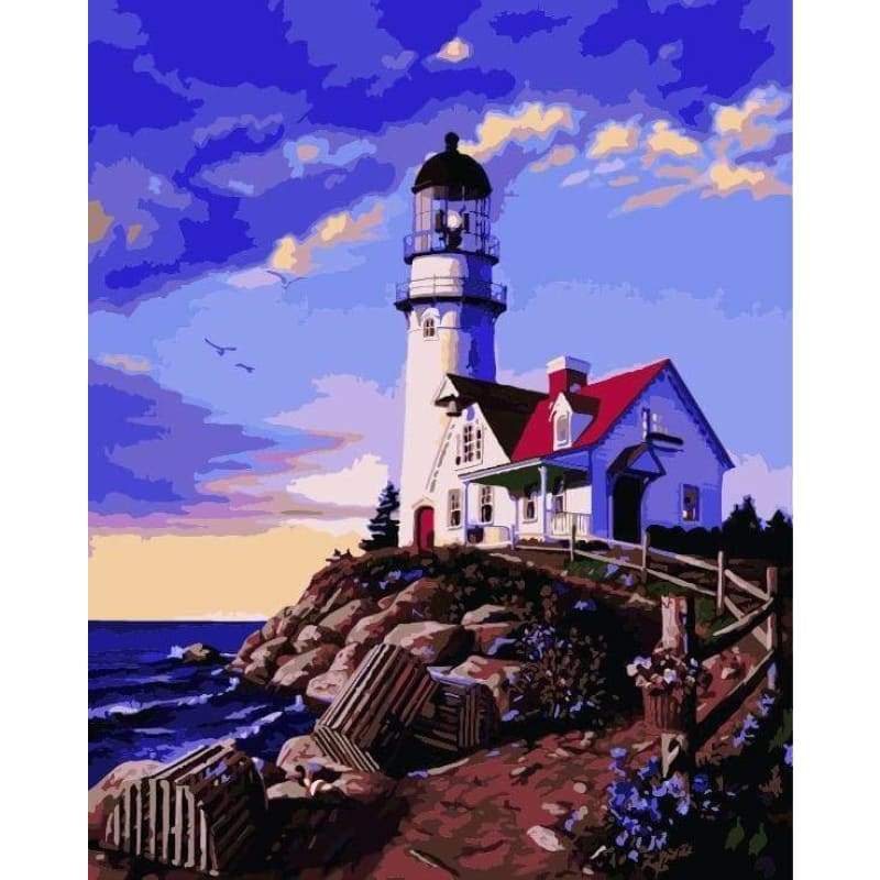 Lighthouse Diy Paint By Numbers Kits ZXE523-23 - NEEDLEWORK KITS