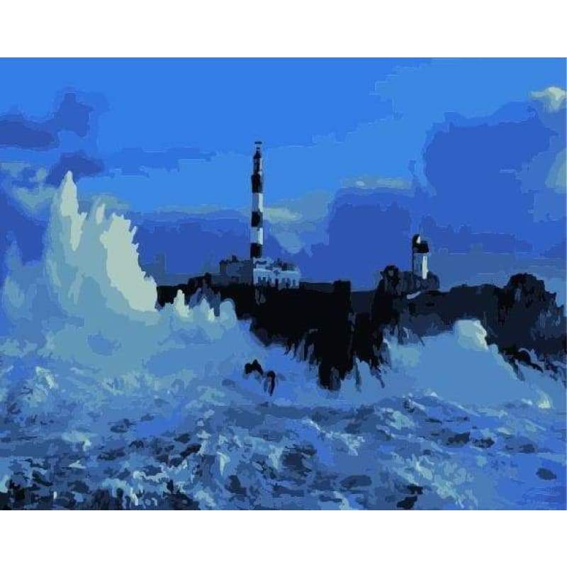 Lighthouse Diy Paint By Numbers Kits ZXE525-18 - NEEDLEWORK KITS