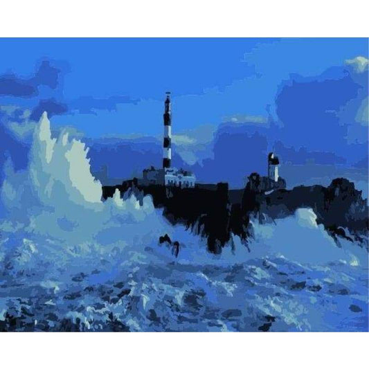 Lighthouse Diy Paint By Numbers Kits ZXE525-18 - NEEDLEWORK KITS