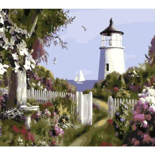 Lighthouse Diy Paint By Numbers Kits ZXQ132 - NEEDLEWORK KITS