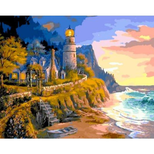 Lighthouse Diy Paint By Numbers Kits ZXQ934-29 - NEEDLEWORK KITS