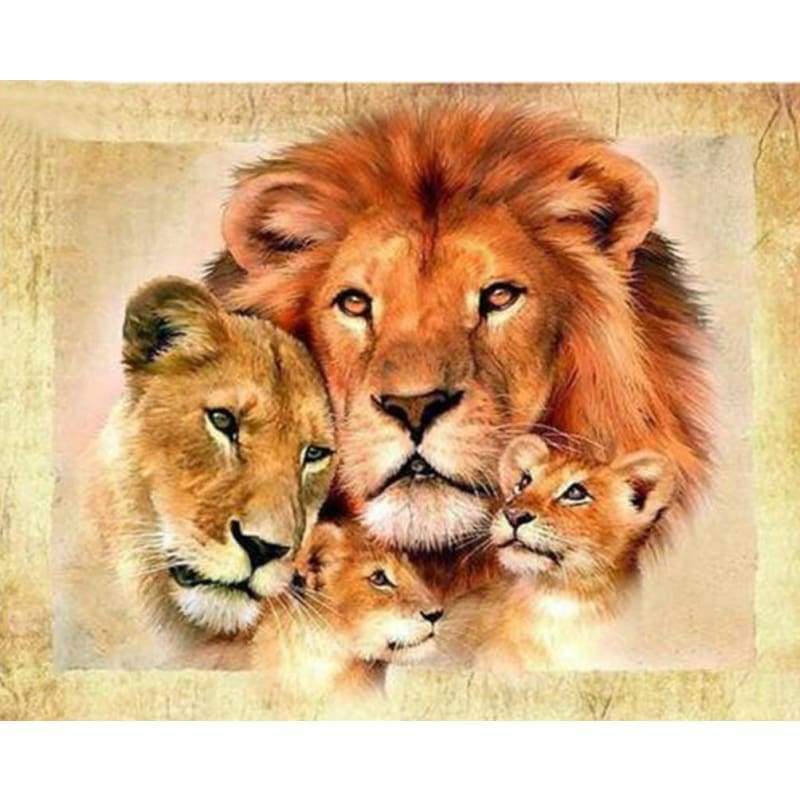 Lion Diy Paint By Numbers Kits QFA90088 - NEEDLEWORK KITS