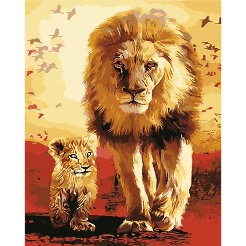 Lion Diy Paint By Numbers Kits WM-1045 - NEEDLEWORK KITS