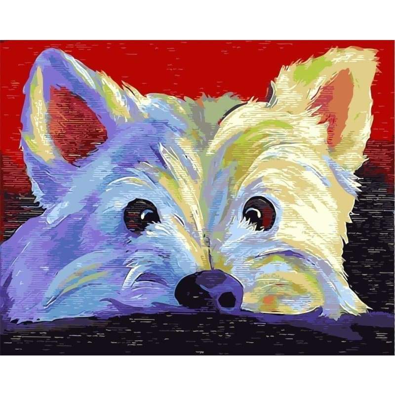 Lovely Dog Diy Paint By Numbers Kits VM95935 - NEEDLEWORK KITS