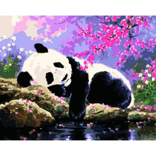 Lovely Panda Diy Paint By Numbers Kits WM-854 - NEEDLEWORK KITS
