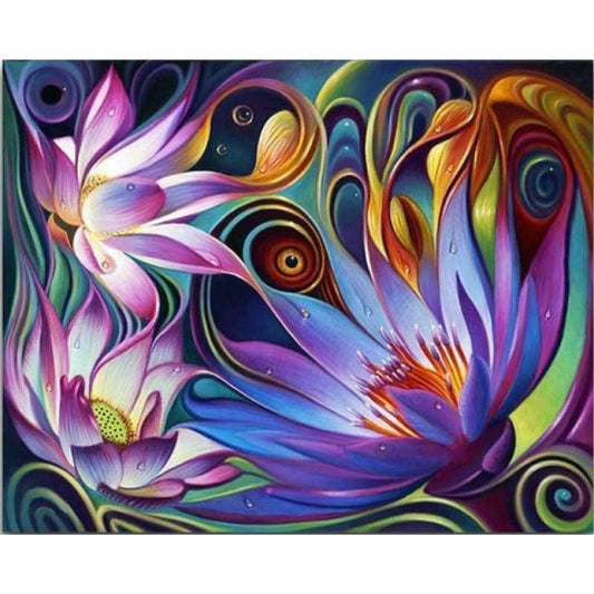 Modern Art Abstract Colorful Flower Full Drill - 5D Diy