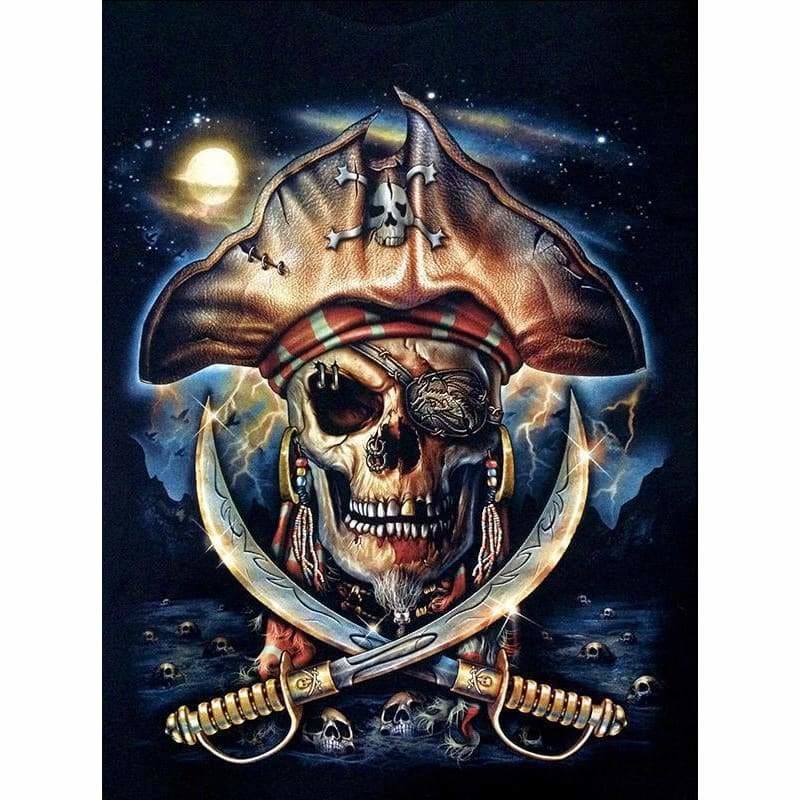 Modern Art Pirate Skull Full Drill - 5D Diy Diamond Painting