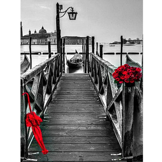 Modern Art Seaside Trestle Full Drill - 5D Diy Diamond