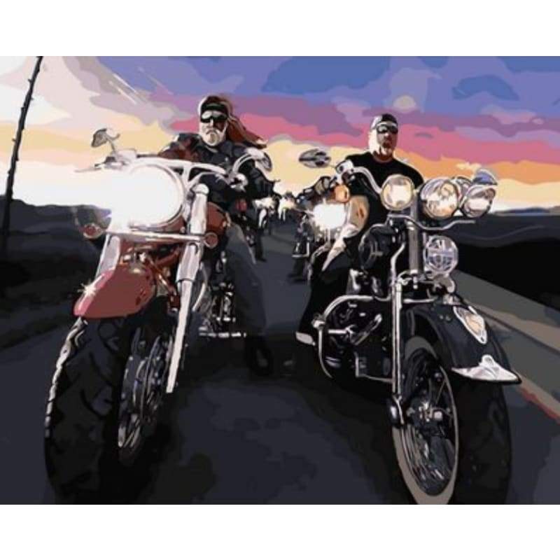 Motorcycle Diy Paint By Numbers Kits ZXQ2052-26 - NEEDLEWORK KITS