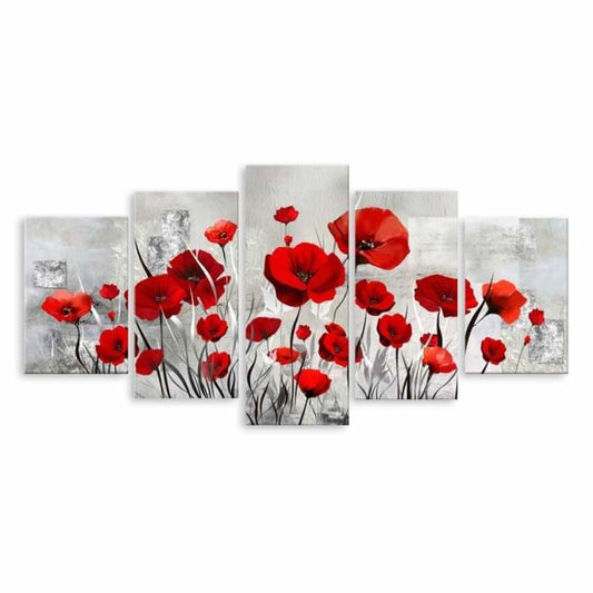 Multi Picture Large Sizes Red Flower Full Drill - 5D Diy 