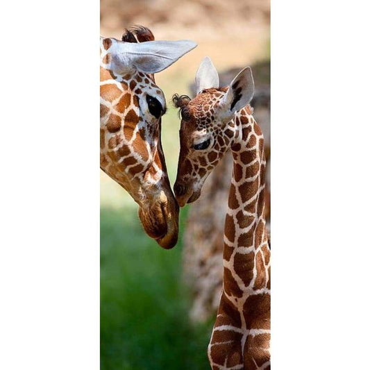 Mum And Baby Giraffe- Full Drill Diamond Painting - Special 
