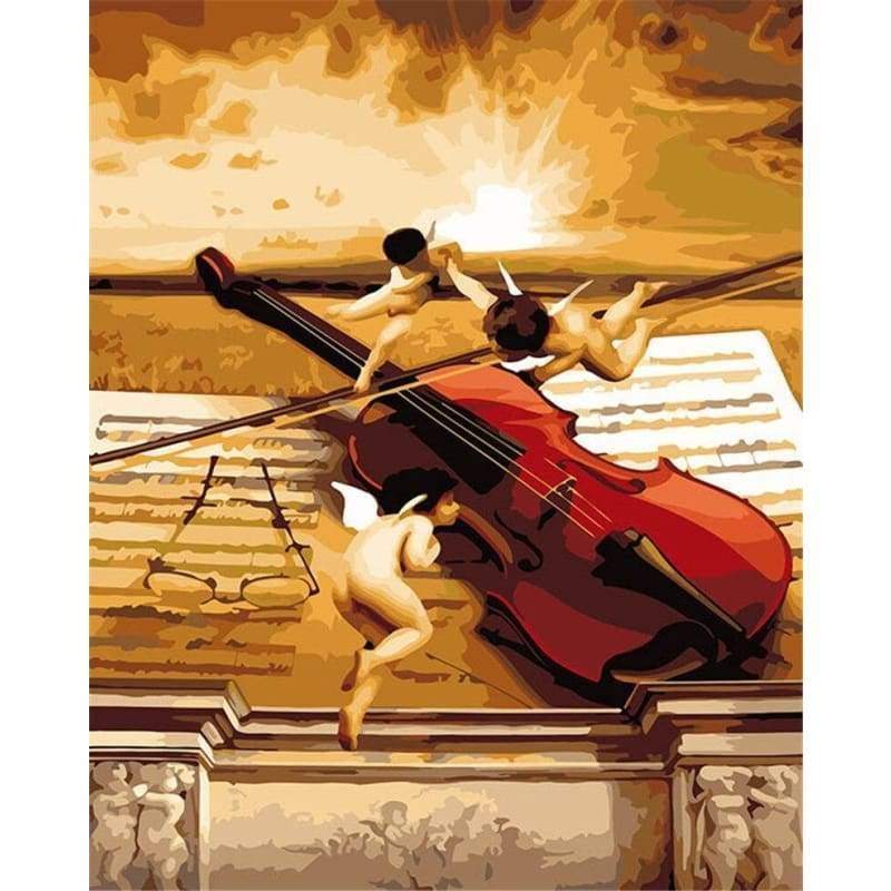 Musical Instrument Diy Paint By Numbers Kits PBN92310 - NEEDLEWORK KITS