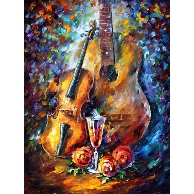 Musical Instrument Diy Paint By Numbers Kits ZXQ1458 - NEEDLEWORK KITS