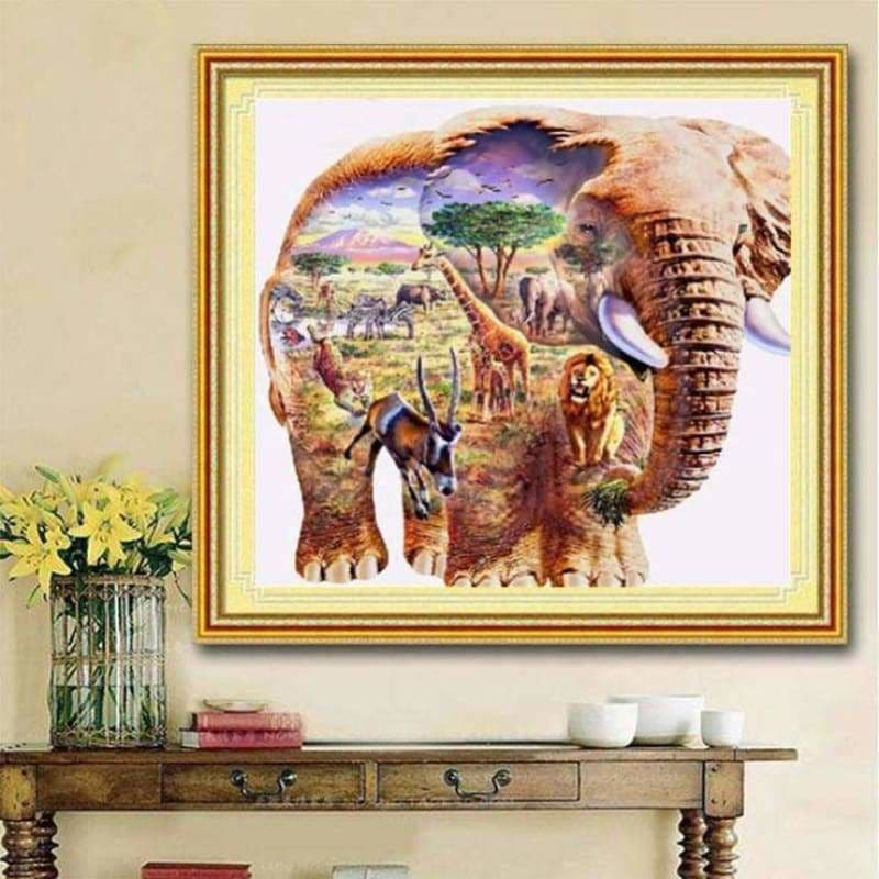 New Best Modern Art Elephant Diy Full Drill - 5D Diamond 