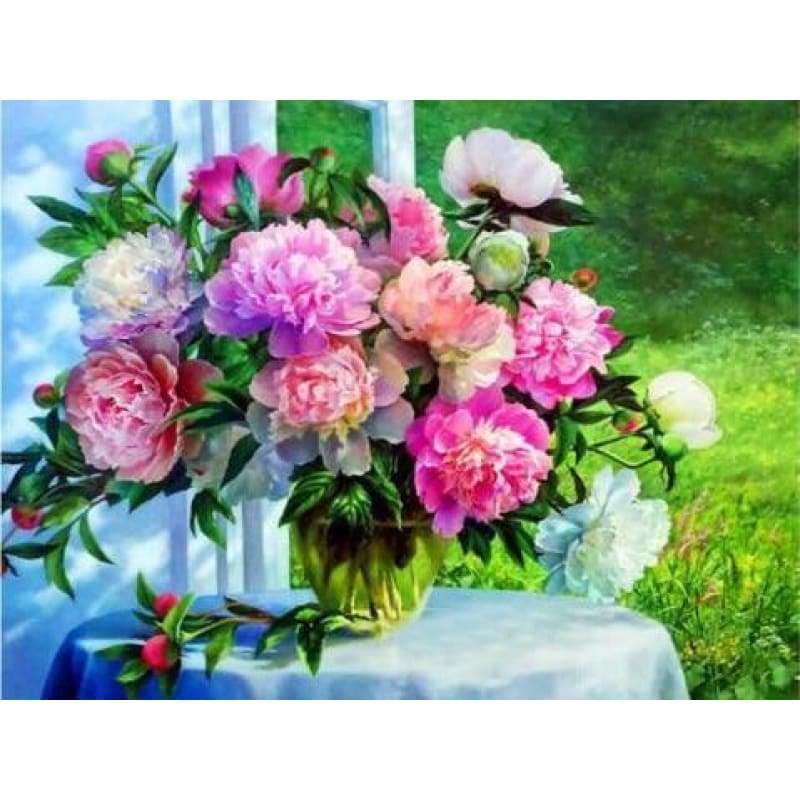 New Canvas Colorful Flowers Full Drill - 5D Diy Diamond 