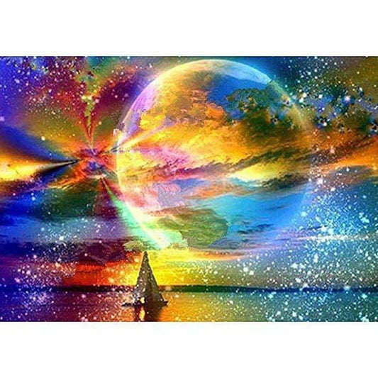 New Dream Landscape Sky Star Moon Diy Full Drill - 5D