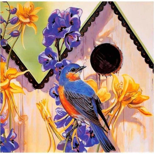 New Hot Sale Canvas Blue Bird Full Drill - 5D Diy Diamond