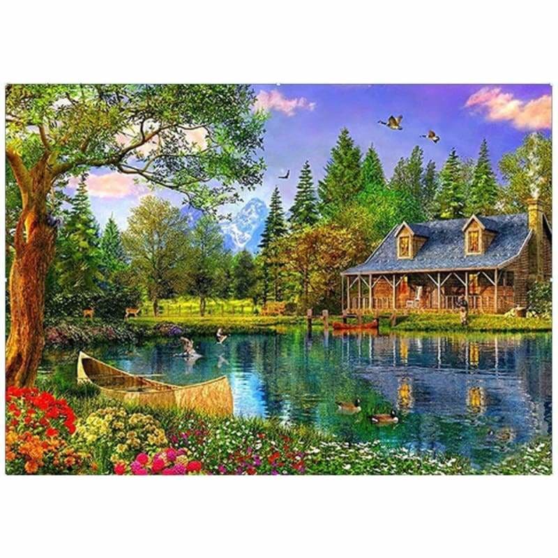 New Hot Sale Dream Cottage Full Drill - 5D Diy Diamond 
